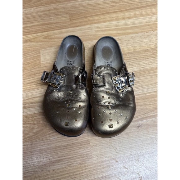 Betula Birkenstock 39 US 8 Women's Clogs Slides Metallic Good W Studs‎ - Picture 1 of 8